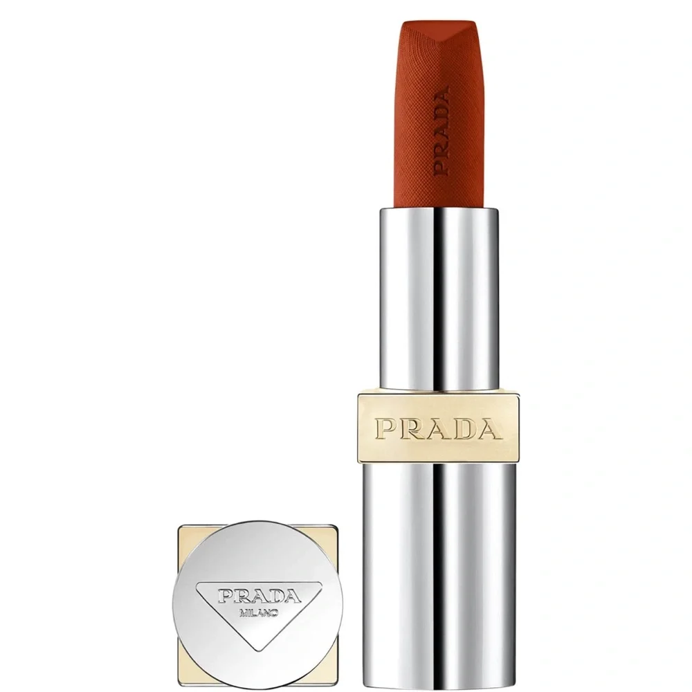 Prada Monochrome Hyper Matte Mini Lipstick in Arancio NIB